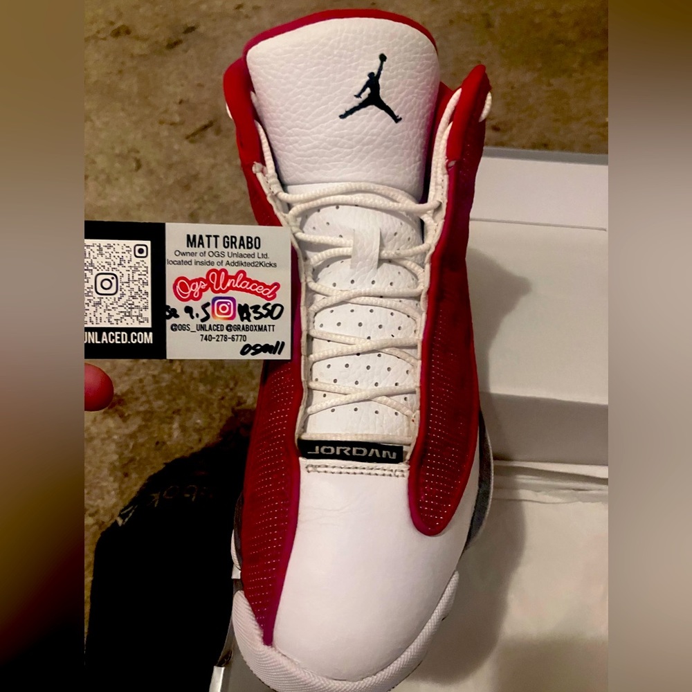 Retro 13s size 9 1/2. Red n grey. Had for about a year just never wore them.